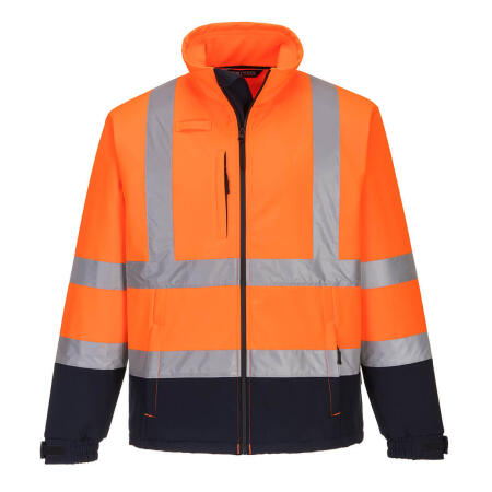 S425 Hi-Vis Contrast Softshell (3L) Orange/Navy