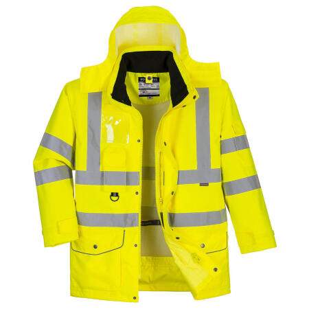 S427 Hi-Vis Breathable 7-in-1 Traffic Jacket  Yellow