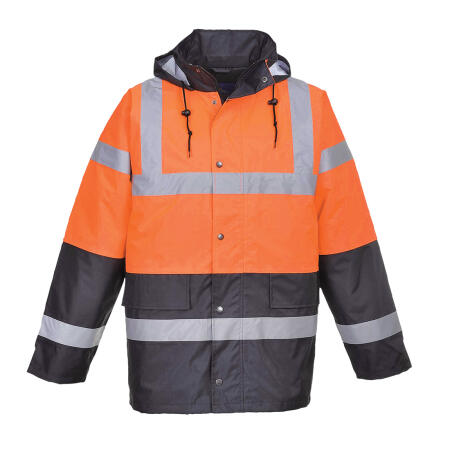 S467 Hi-Vis Contrast Winter Traffic Jacket  Orange