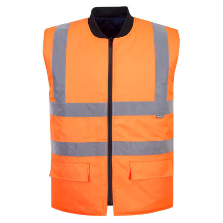 S469 Hi-Vis Reversible Bodywarmer Orange