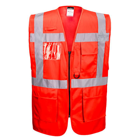 S476 Berlin Hi-Vis Executive Vest  Red
