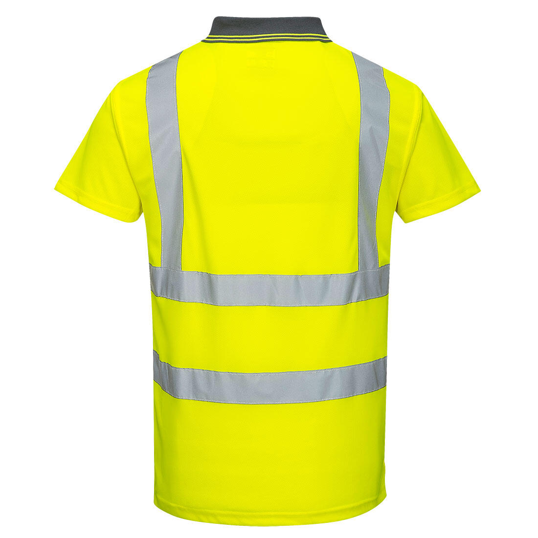 S477 Hi-Vis Polo Shirt S/S Yellow - Image 2