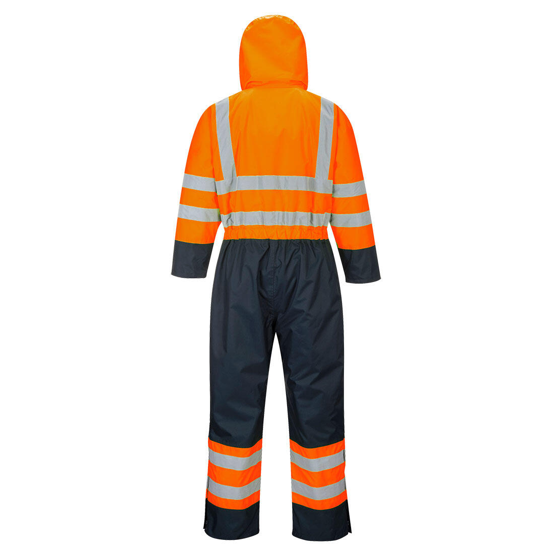S485 Hi-Vis Contrast Winter Coverall Orange/Navy - Image 2