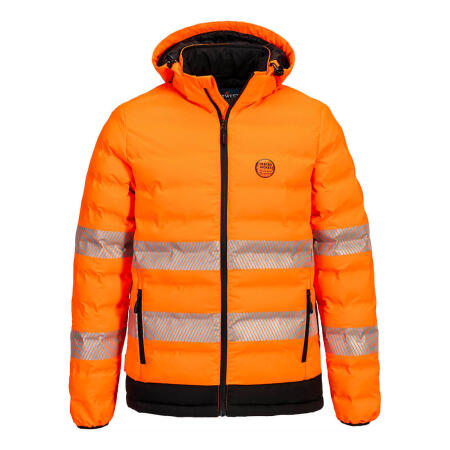 S548 Hi-Vis Ultrasonic Heated Tunnel Jacket Orange/Black