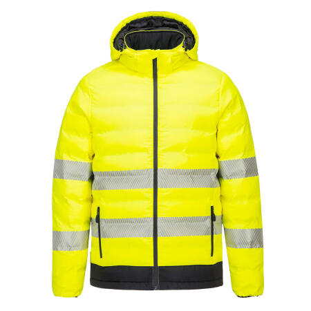 S548 Hi-Vis Ultrasonic Heated Tunnel Jacket Yellow/Black