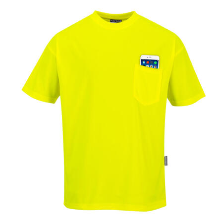 S578 Day-Vis Pocket Short Sleeve T-Shirt Yellow