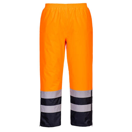 S598 Hi-Vis Winter Trousers Orange/Navy