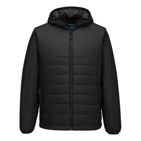 S608 Professional Hooded Insulated Baffle Jacket Black