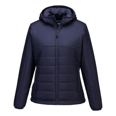 S613 Professional Women's Hooded Insulated Baffle Jacket Navy