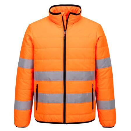 S617 Hi-Vis Baffle Jacket Orange/Black