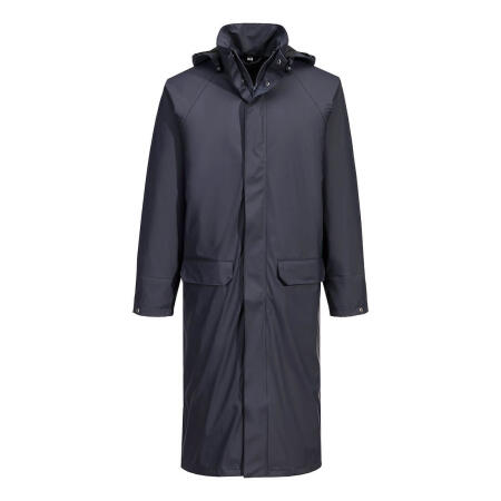 S658 Flexatex Chem Long Coat Navy
