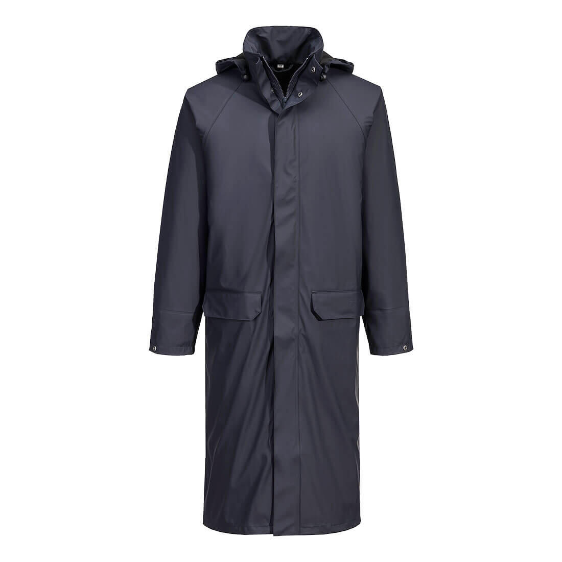 S658 Flexatex Chem Long Coat Navy