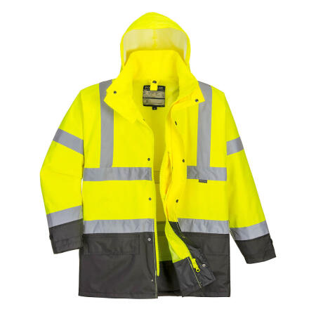 Portwest S768 Hi-Vis 5-in-1 Contrast Executive Jacket  Yellow/Grey