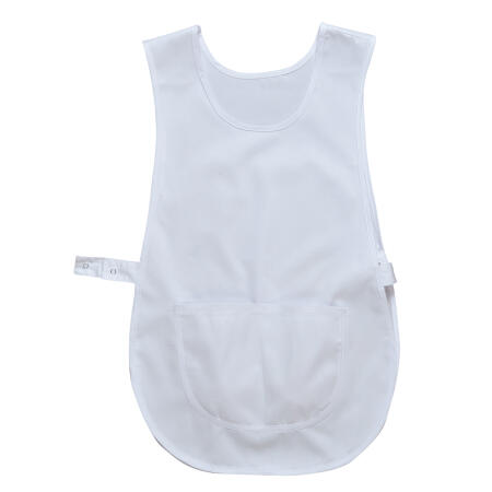 S843 Tabard Apron with Pocket  White