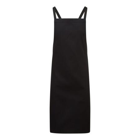 S867 Cross back Apron Black