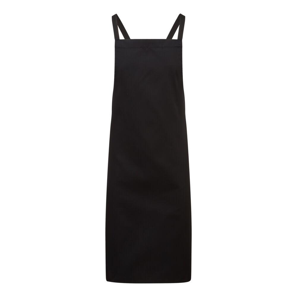 S867 Cross back Apron Black