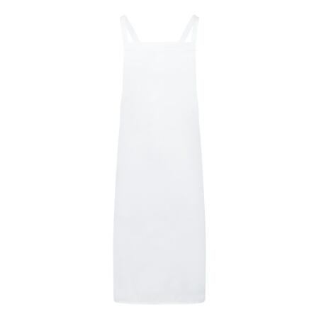 S867 Cross back Apron White