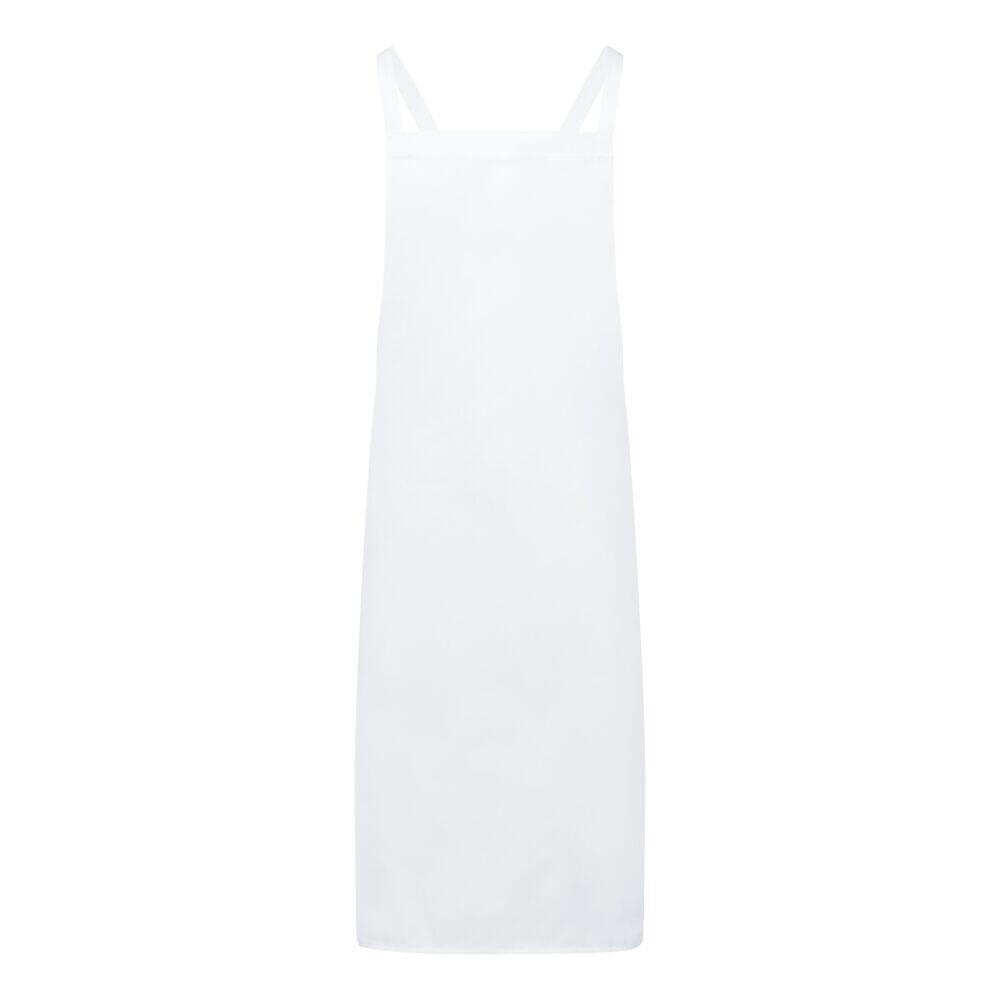S867 Cross back Apron White
