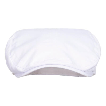 S906 Chefs Flat Cap White