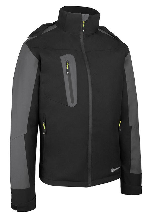 Beeswift Padded Rain Jacket Black/Grey