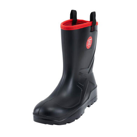 Supertouch Black PU Rigger Steel Toe Safety Wellington