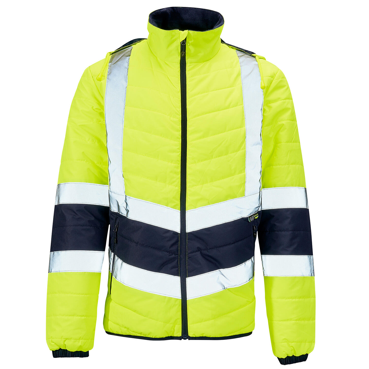 Supertouch Yellow Supertouch Hi Vis Yellow 2 Tone Puffer Jacket