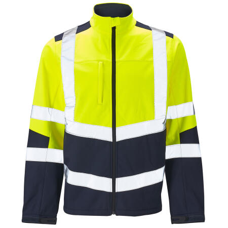 Supertouch Yellow/Navy Supertouch Hi Vis 2 Tone Yellow Softshell Jacket