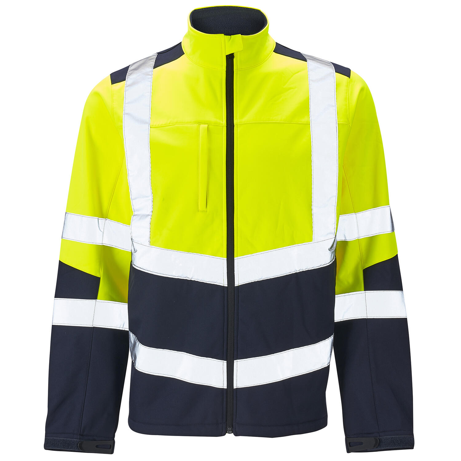 Supertouch Yellow/Navy Supertouch Hi Vis 2 Tone Yellow Softshell Jacket