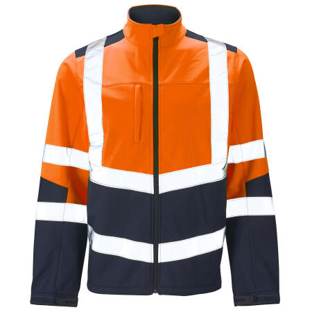Supertouch Orange/Navy Supertouch Hi Vis 2 Tone Orange Softshell Jacket