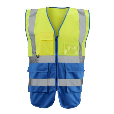 Supertouch Yellow/Royal Blue Hi-vis 2 tone executive vest