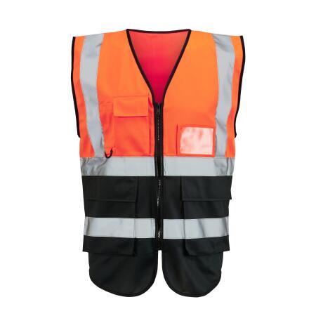 Supertouch Orange/Black Hi-vis 2 tone executive vest