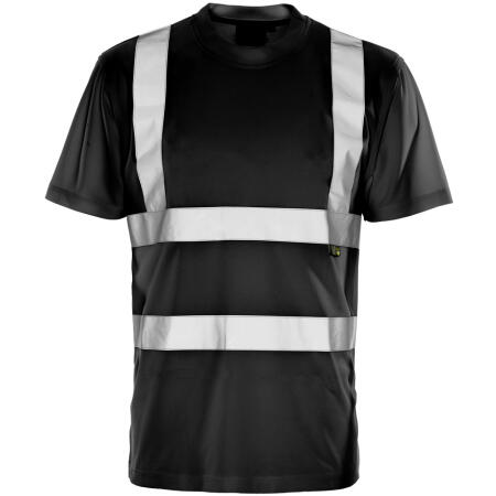 Supertouch Black Supertouch Hi Vis Black Bird Eye T-Shirt