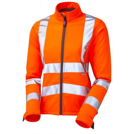 LEO Workwear HONEYWELL ISO 20471 Cl 2 Women's Softshell Jacket HV ORANGE