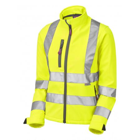 LEO Workwear HONEYWELL ISO 20471 Cl 2 Women's Softshell Jacket HV YELLOW