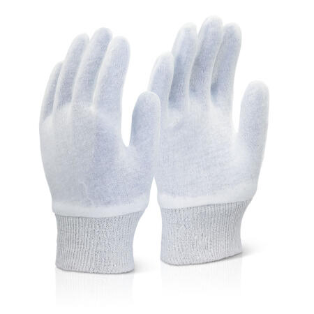 Beeswift Stockinette Super Knitwrist Gloves White