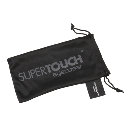 Supertouch Black Supertouch Cleaning Cloth Drawstring Glasses Bag