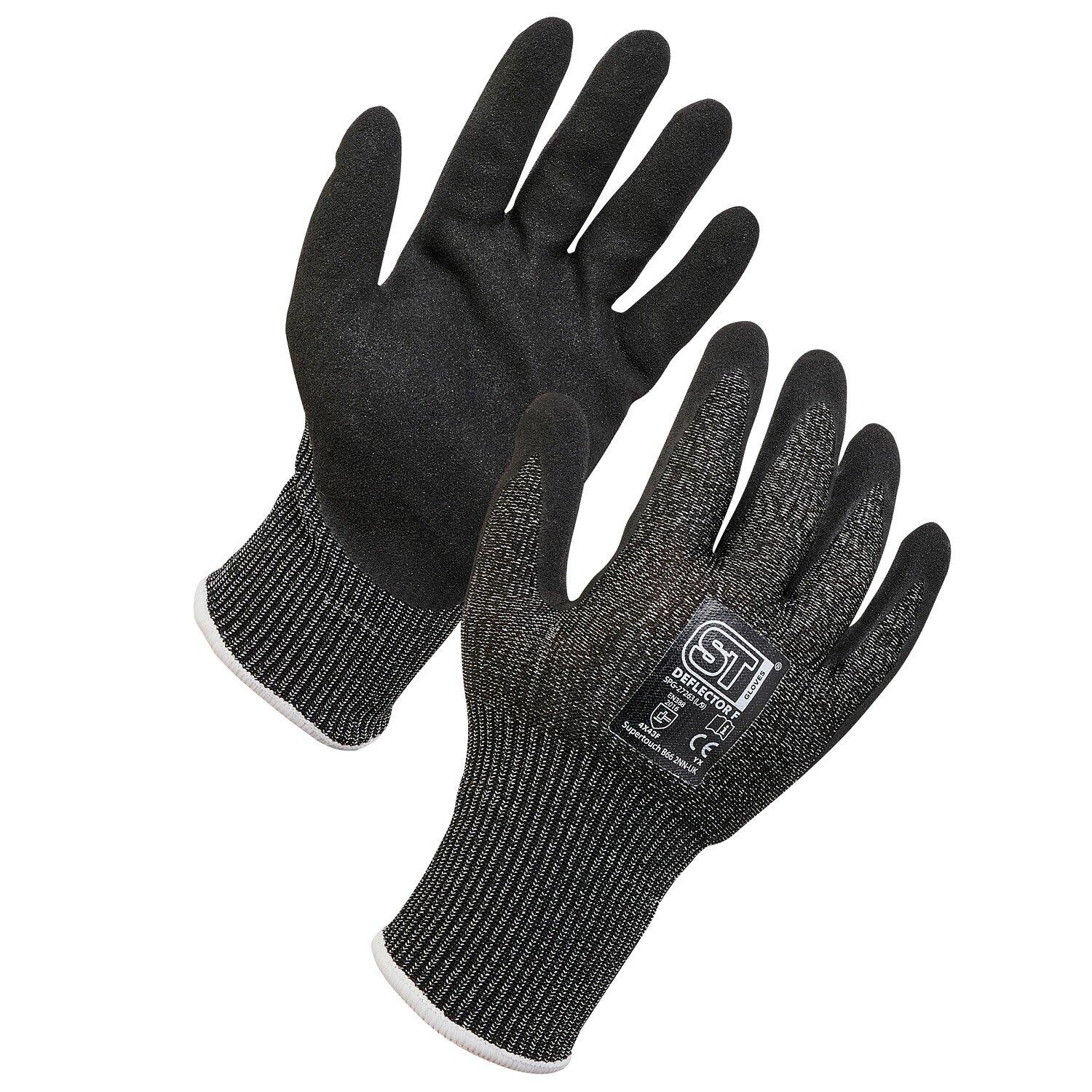 Supertouch Black/Grey Supertouch Deflector F Cut Resistant Gloves