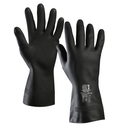 Supertouch Black Supertouch Heavyweight Latex Pro Chemical Gloves