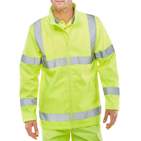 Beeswift Hi-Vis Soft Shell Lightweight Jacket  Saturn Yellow
