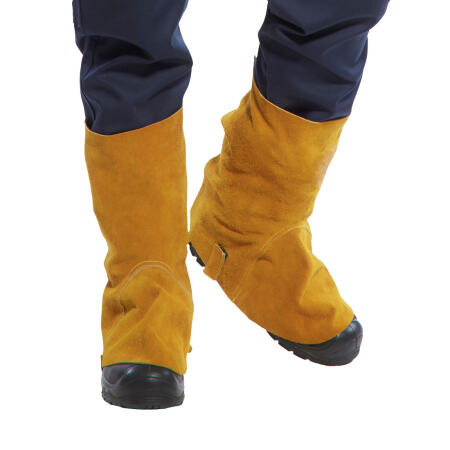 SW32 FR Leather Welding Boot Cover Tan
