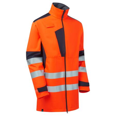 Supertouch Blue Sphere Orange  System Hi Vis Eco 3-Layer Orange Softshell Parka