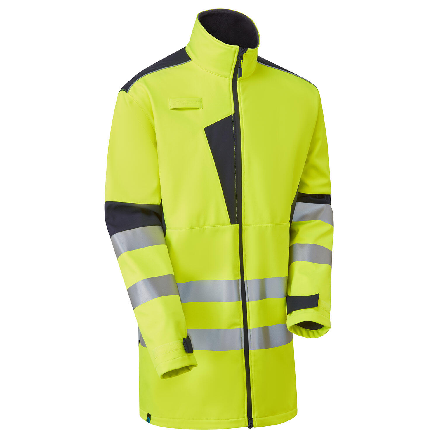 Supertouch Blue Sphere Yellow/Navy HV System Eco 3-Layer Yellow Softshell Parka