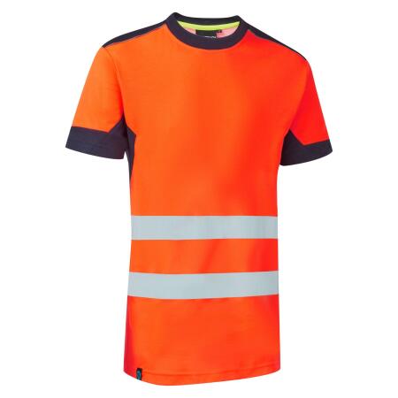 Supertouch Blue Sphere Orange/Navy  System Hi-Vis Eco CottonCool Orange T-Shirt