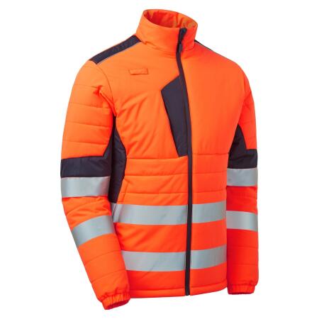 Supertouch Blue Sphere Orange/Navy  System High Vis Eco Two Tone Orange Thermal Baffle Jacket