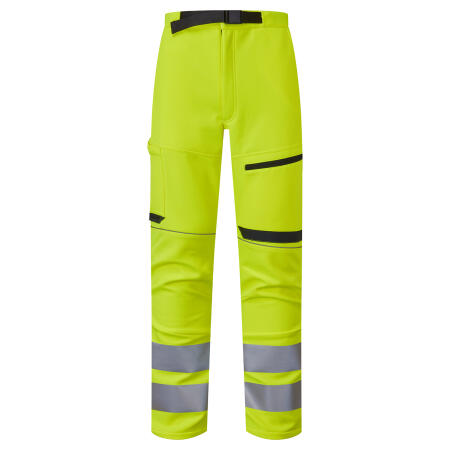 Supertouch Blue Sphere Yellow/Navy  System Hi-Vis Eco Stretch Softshell Yellow Trouser