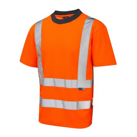LEO Workwear NEWPORT ISO 20471 Cl 2 Comfort T-Shirt HV ORANGE