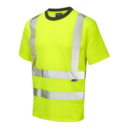 LEO Workwear NEWPORT ISO 20471 Cl 2 Comfort T-Shirt HV YELLOW