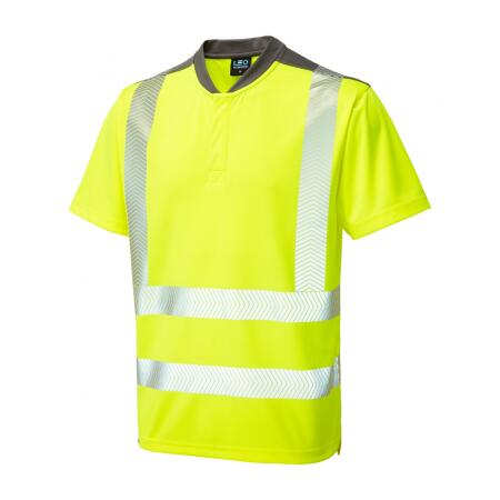 LEO Workwear PUTSBOROUGH ISO 20471 Cl 2 Performance T-Shirt HV YELLOW