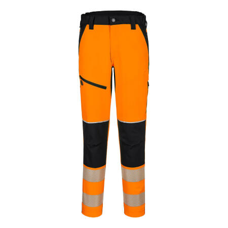 T140 PW3 Hi-Vis Stretch Trouser Orange/Black