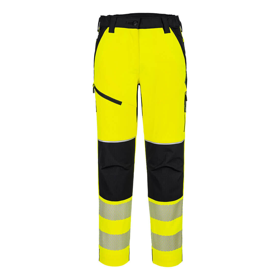 T141 PW3 Hi-Vis Women's Stretch Trouser Yellow/Black